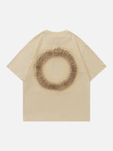 T-Shirt mit Farbverlauf und Buchstaben-Print